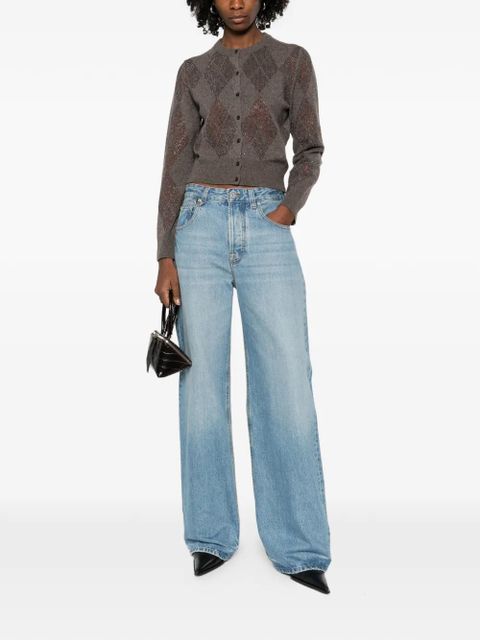 Alexander Wang crystal-embellished cardigan - Brown - zdjęcie produktu nr 2