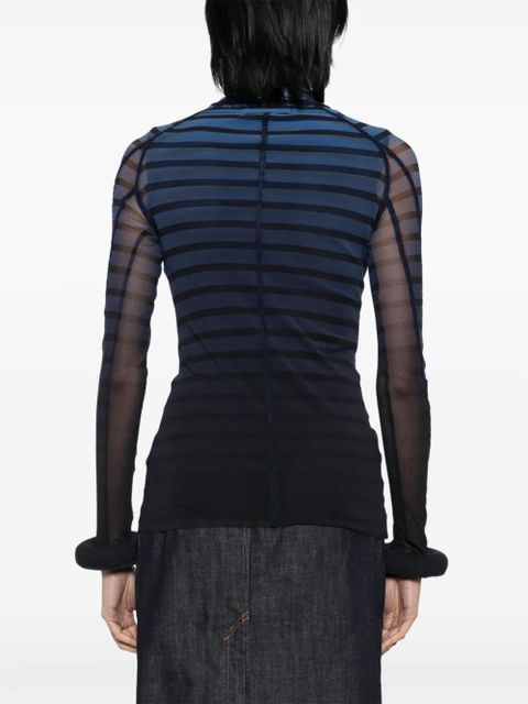 Jean Paul Gaultier 3D striped top - Blue