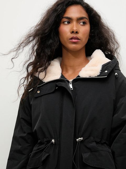 Answear.LAB parka kolor czarny przejściowa