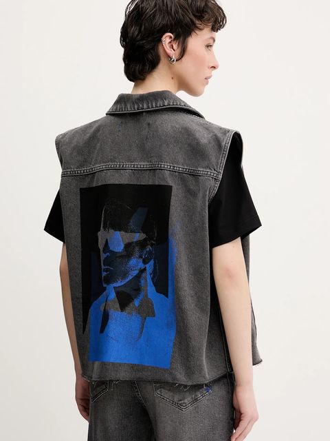 Karl Lagerfeld Jeans bezrękawnik damski kolor szary przejściowy A2W14014 - zdjęcie produktu nr 1