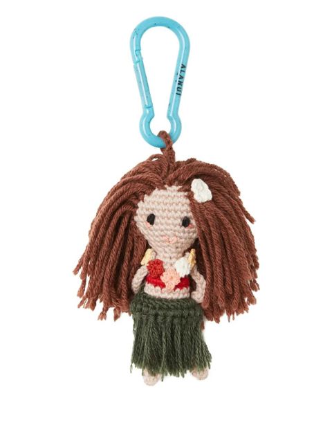 Alanui Hoola Girl Amigurumi crocheted keyring - Green