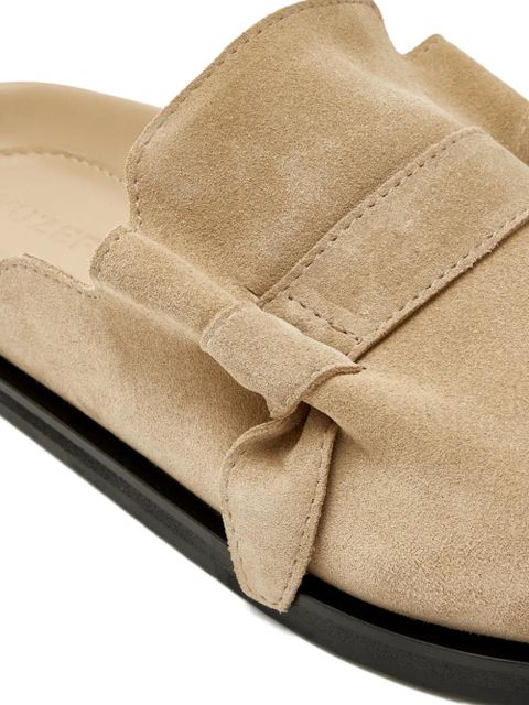 Yuzefi knotted suede mules - Neutrals