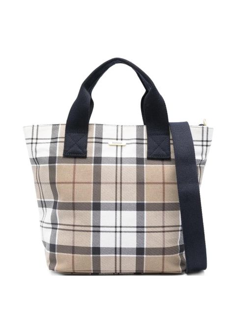 Barbour Maisy tartan tote bag - White - zdjęcie produktu nr 1