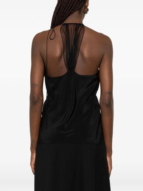 Victoria Beckham gathered halterneck top - Black