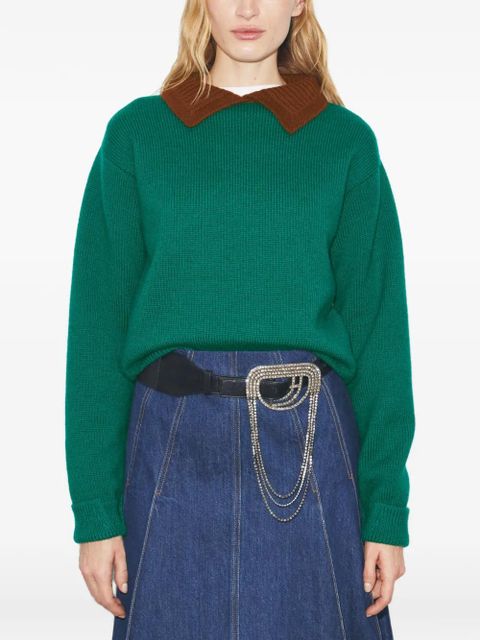 Tory Burch collared sweater - Green