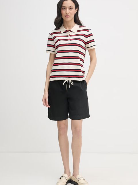 Tommy Hilfiger polo damskie bawełniane z elastanem - zdjęcie produktu nr 1