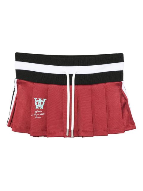 Off-White pleated drawstring skirt - Red - zdjęcie produktu nr 1