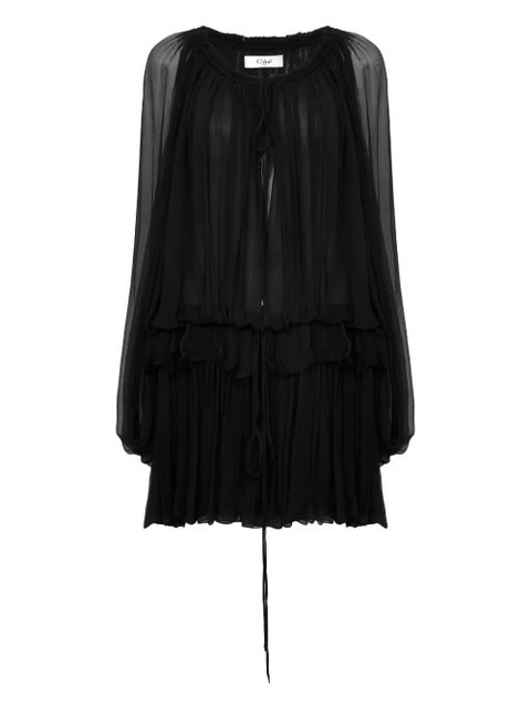 Chloé long-sleeved mini dress - Black - zdjęcie produktu nr 1