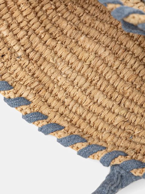 IRO torebka z rafii kolor niebieski WM44NARCYT