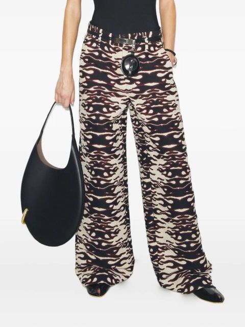 Tory Burch patterned jacquard trousers - Black - zdjęcie produktu nr 1