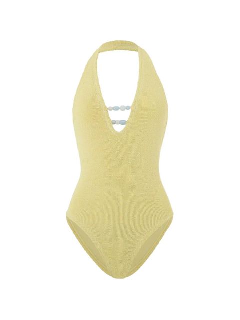 Hunza G Adriana beaded swimsuit - Yellow - zdjęcie produktu nr 1