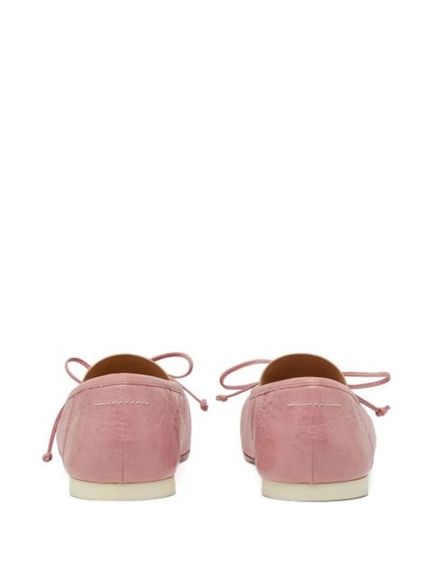 MM6 Maison Margiela square-toe bow ballet flats - Pink - zdjęcie produktu nr 2