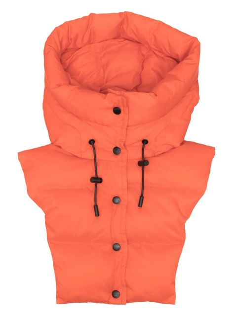 Yves Salomon padded hooded bib - Orange - zdjęcie produktu nr 1