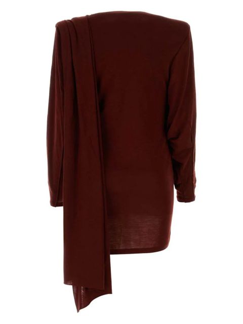 Saint Laurent draped-detail minidress - Red - zdjęcie produktu nr 2