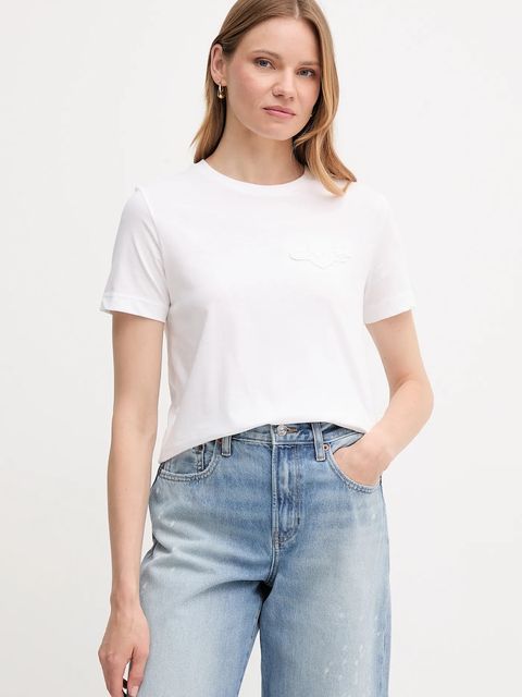 Gant t-shirt bawełniany damski kolor biały 4202589 - zdjęcie produktu nr 1