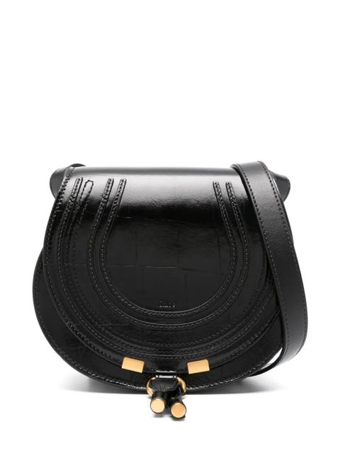 Chloé small Marcie Saddle shoulder bag - Black - zdjęcie produktu nr 1
