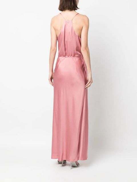 TWINSET satin-finish long dress - Pink