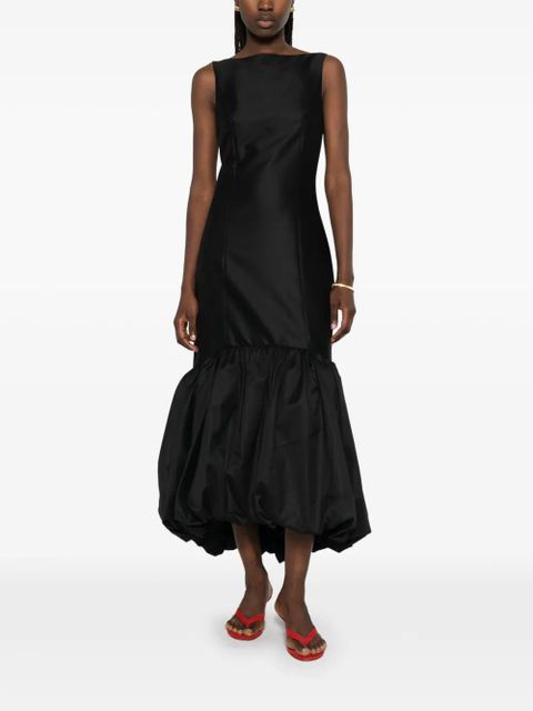 Róhe bubble-hem scoop-back midi dress - Black - zdjęcie produktu nr 2