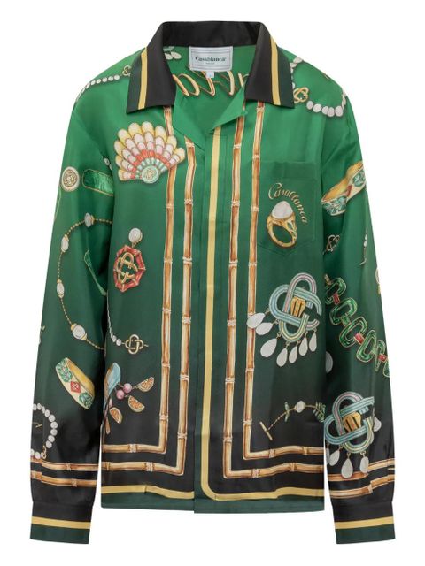 Casablanca La Boîte A Bijoux silk shirt - Green - zdjęcie produktu nr 1