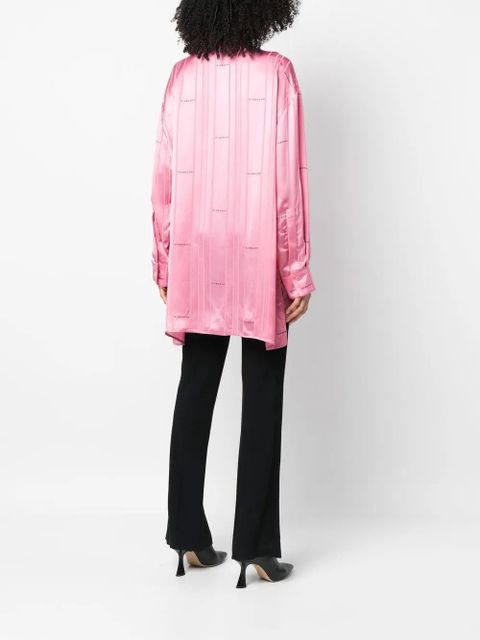 Givenchy logo-jacquard striped shirt - Pink