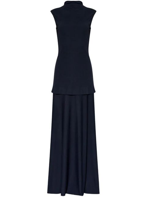 Jil Sander layered sleeveless maxi dress - Blue - zdjęcie produktu nr 1