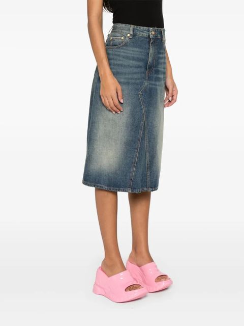 GANNI Heavy midi skirt - Blue