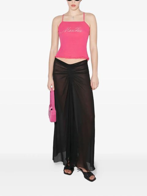 MISBHV ruching chiffon maxi skirt - Black