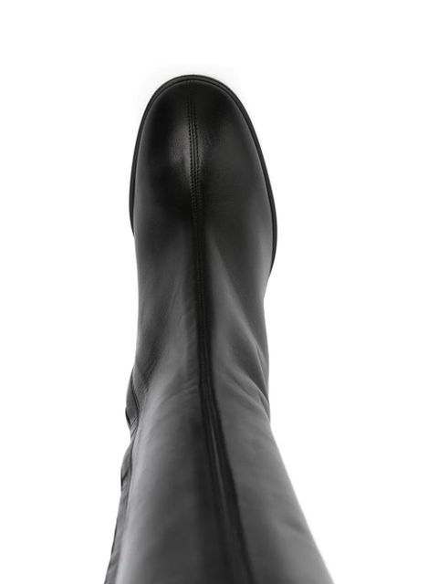 Aeyde 60mm leather knee-high boots - Black
