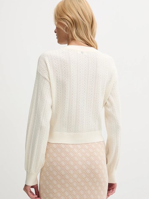 Guess kardigan LYLA damski kolor beżowy lekki W5YR01 Z2ZK2