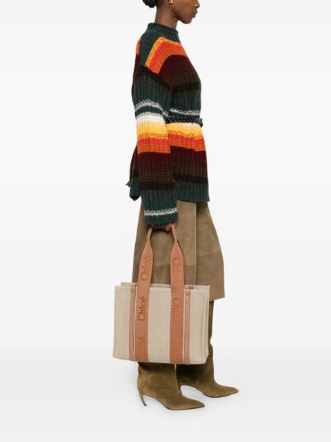 Chloé medium Woody tote bag - Neutrals - zdjęcie produktu nr 2