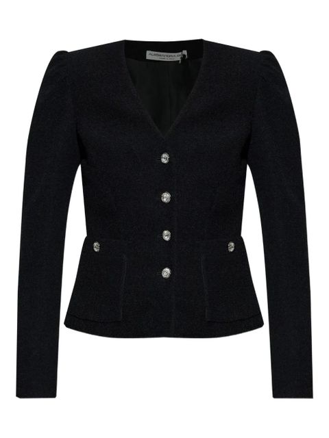 Alessandra Rich v-neck fitted jacket - Black - zdjęcie produktu nr 1