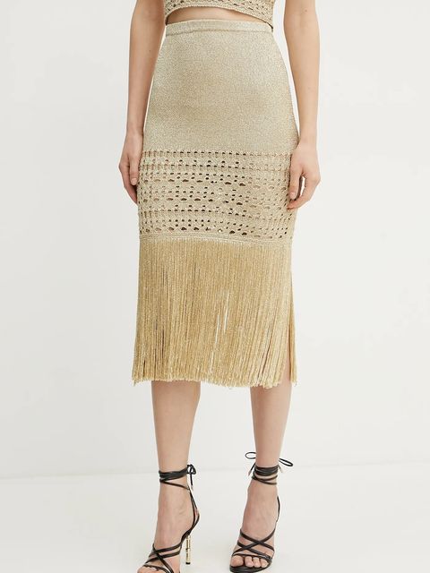 Simona Corsellini spódnica kolor złoty midi ołówkowa P25CPGOO01 - zdjęcie produktu nr 1