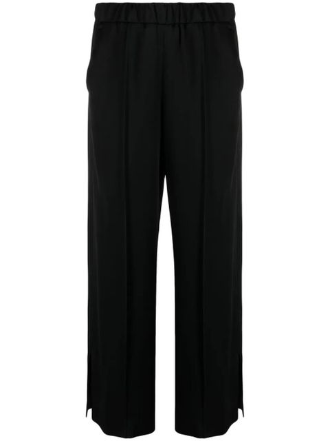 Jil Sander elasticated waistband wide-legged trousers - Black - zdjęcie produktu nr 1