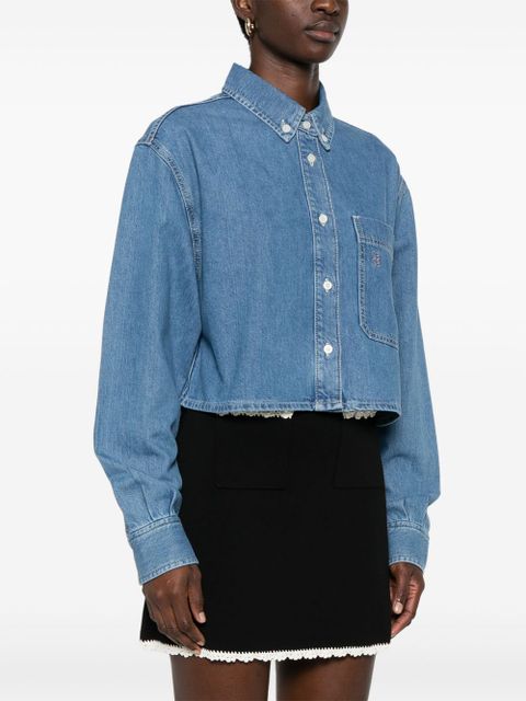 SANDRO cropped shirt - Blue - zdjęcie produktu nr 2