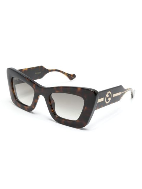 Gucci Eyewear tortoiseshell cat-eye sunglasses - Brown - zdjęcie produktu nr 2