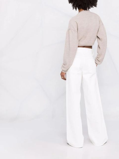 Jil Sander wide-leg denim jeans - White