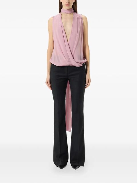 Blumarine scarf-detail wrap blouse - Pink