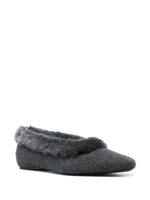 TOTEME shearling-trim ballerinas - Grey - zdjęcie produktu nr 2