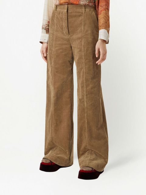 Burberry wide-leg corduroy trousers - Brown