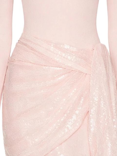 AREA sequin draped mini cocktail dress - Pink - zdjęcie produktu nr 2