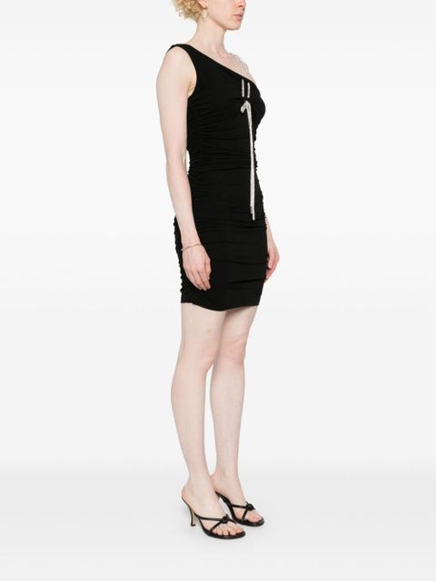 Off-White asymmetric crepe mini dress - Black - zdjęcie produktu nr 2