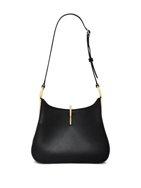 Rabanne medium Ring leather shoulder bag - Black