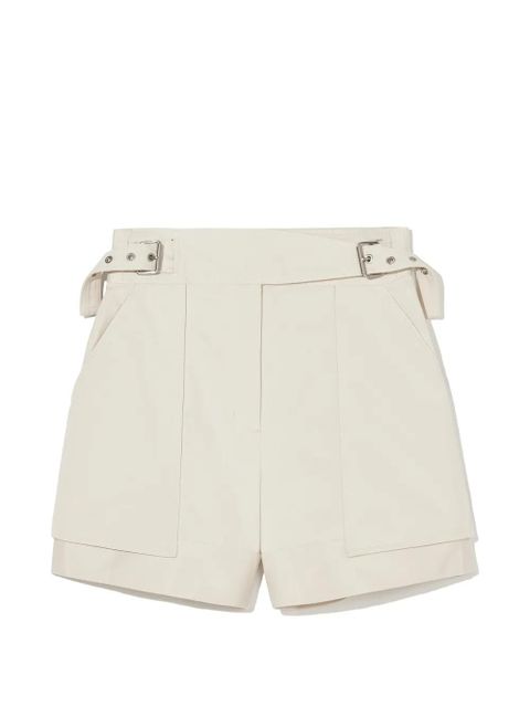 3.1 Phillip Lim buckled-waistband cotton shorts - Neutrals - zdjęcie produktu nr 1