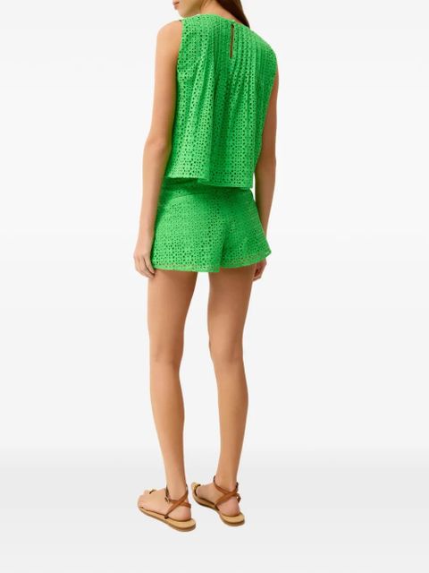 Marie Oliver Lander eyelet shorts - Green