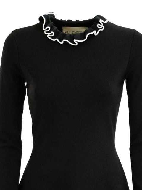 Valentino Garavani ruffled-collar mini dress - Black