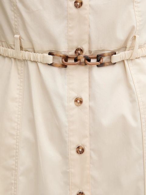 Pedro del Hierro sukienka kolor beżowy midi rozkloszowana 3819813