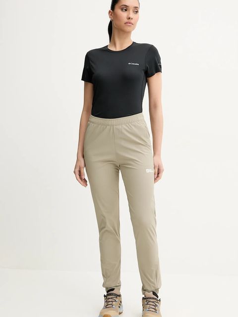 Jack Wolfskin spodnie outdoorowe Prelight Swift damskie kolor beżowy A63780