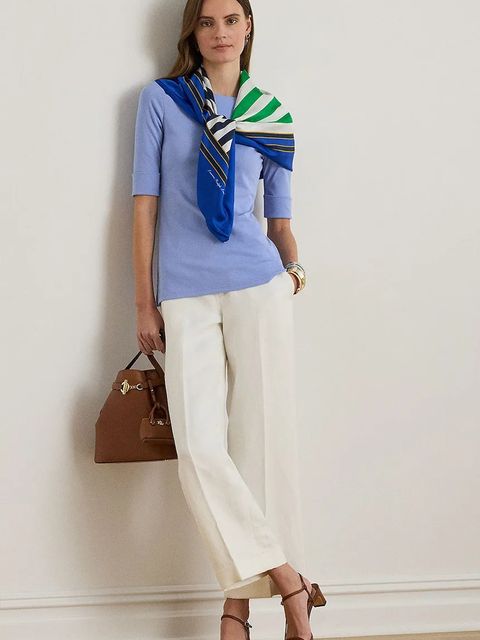 Lauren Ralph Lauren t-shirt damski kolor niebieski 200654963