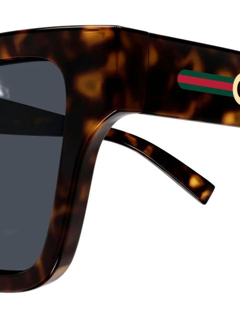 Gucci Eyewear geometric logo sunglasses - Brown