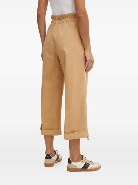 PINKO zip-detail cotton trousers - Brown - zdjęcie produktu nr 2